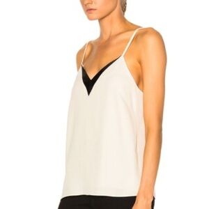$790 Lanvin Black and Ivory Camisole Size FR 36 / US 4